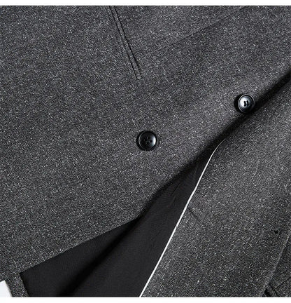 Men's Large Size Autumn Blazer – Smart Casual Polyester Suit Jacket