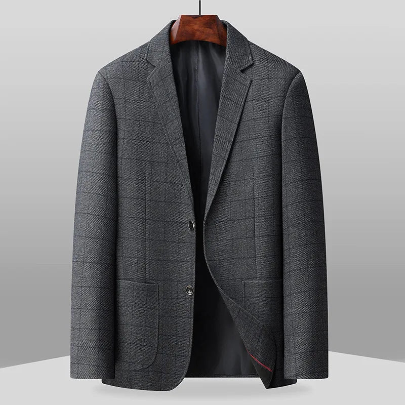 Blazer's New Outdoor Men's Fashion, Sporty and Slimming British Style Business Gentleman's Versatile Wedding Checkered Blazer