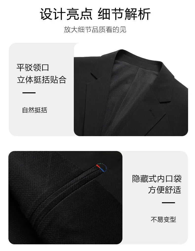2025 Blazer Men's Fashion Gentleman Business Slimming Trend British Style Performance, Banquet Hosting, Casual Wedding Blazer