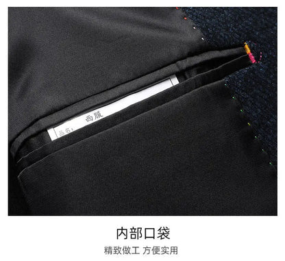 Men's Business Casual Blazer men Fabric Single-Breasted Suit Jacket for Office Daily Wear man Sport Coat  for Work Meetings