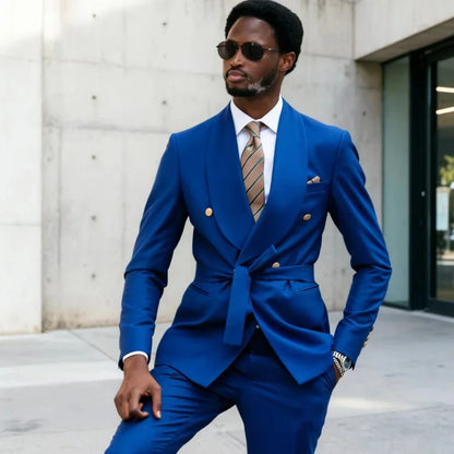 Costumes de mariage pour hommes, croisé, style décontracté moderne, costume vert élégant, smoking formel pour entretien de bureau, 2 pièces, sur mesure