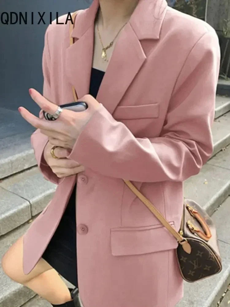 Women's Slim Fit Long Sleeve Blazer Elegant Office Blazer Casual Korean Fashion Street Trend Spring Autumn New