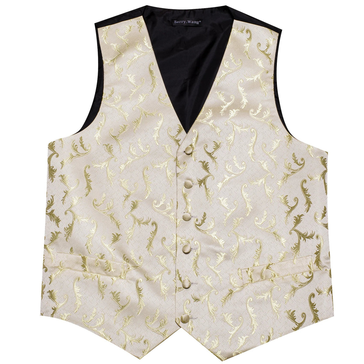 Men's Suit Vest with Matching Tie | Jacquard Paisley Waistcoat for Weddings & Formal Events