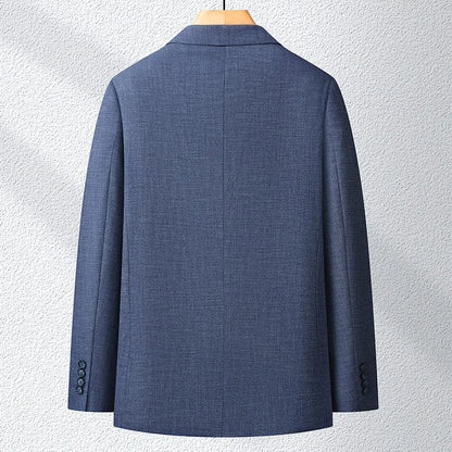 KIDWHXR Spring Autumn Man Suit Outerwear Thin Simple Solid Color Male Blazer Single-breasted Long Sleeve Slim Casual Men Coat