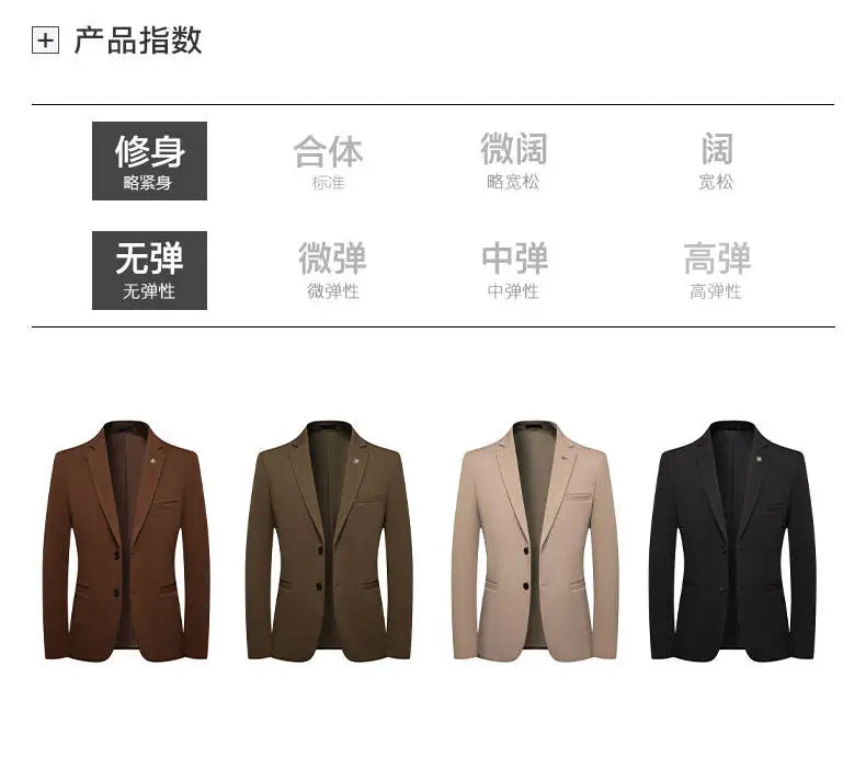 Blazer's New Men's Fashion Outdoor Travel Solid Color, Youthful Wedding, Hosting, Campus Slimming, Casual Korean Version Blazer