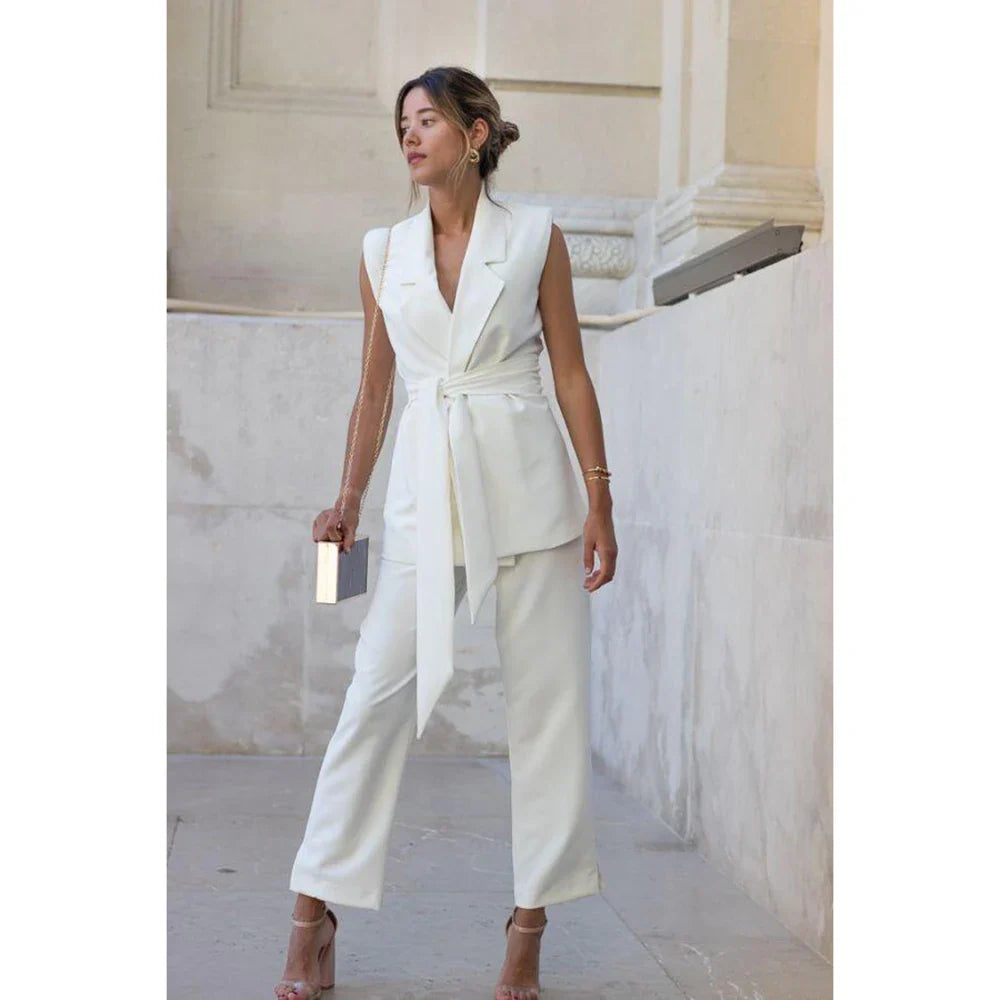 Multiple Styles to Choose From Women Pants Set High-end Female Two Pieces(Vest+Trousers)ropa de mujer ofertas