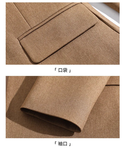 Elegant Solid Women's Blazer Long Sleeve Turn down Collar Slim Fit Office Jacket Single Button Spring Autumn Fashion
