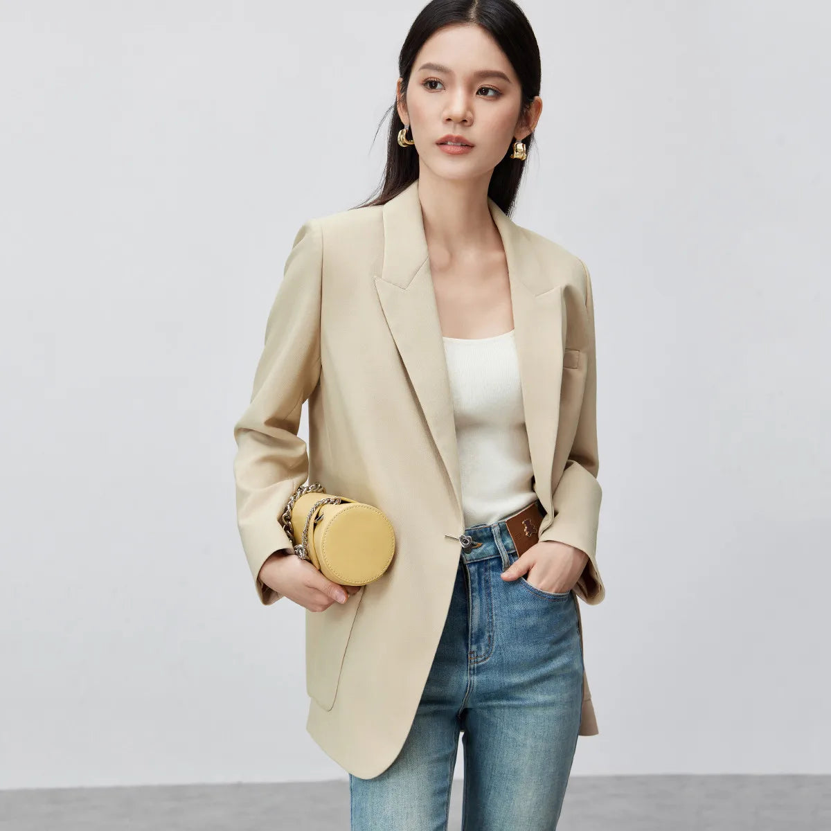Black Blazer Suit Jacket Women 2026 Spring Fall Fashion Trend Elegant Office Ladies Work Wear Clothing 153XC3230X