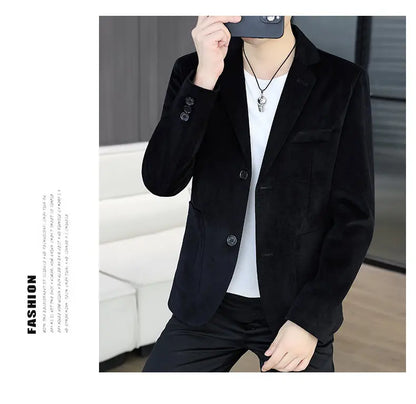 Blazer Men's Fashion Business Gentleman Groom Professional Gentleman Form-fitting Versatile Casual Formal Wear High-end Blazer