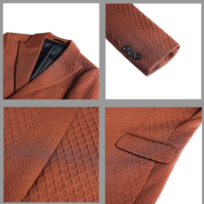 Autumn Winter Single Breasted Wedding Suit Jacket for Men Business Casual Slim Fit Blazers Banquet Party Social Suit Jackets