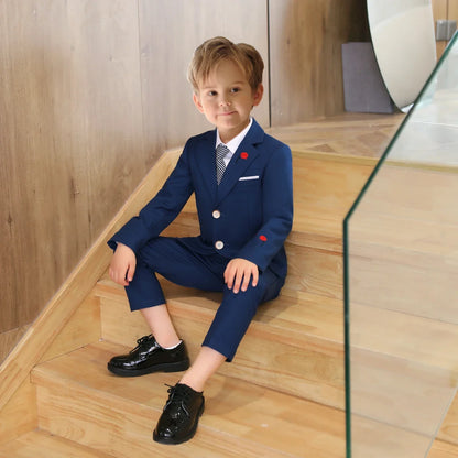3-Piece Boys Suit Set | Solid Formal Tuxedo for Kids | Wedding & Party Suit Ages 2–14