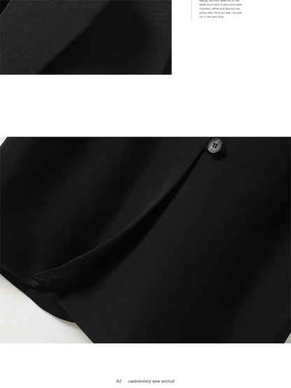 New Fashion Korean Women Vest Spring Autumn Suit Vest Sleeveless Jacket Cardigan Slim Fit Waistcoat High Quality Office Clothing