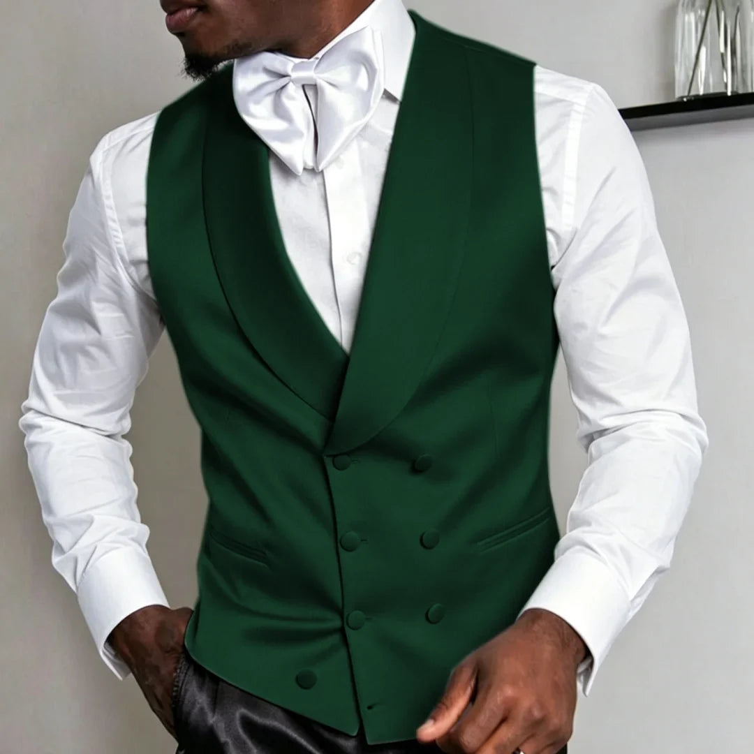 Men's Double Breasted Suit Vest for Wedding & Formal Occasions