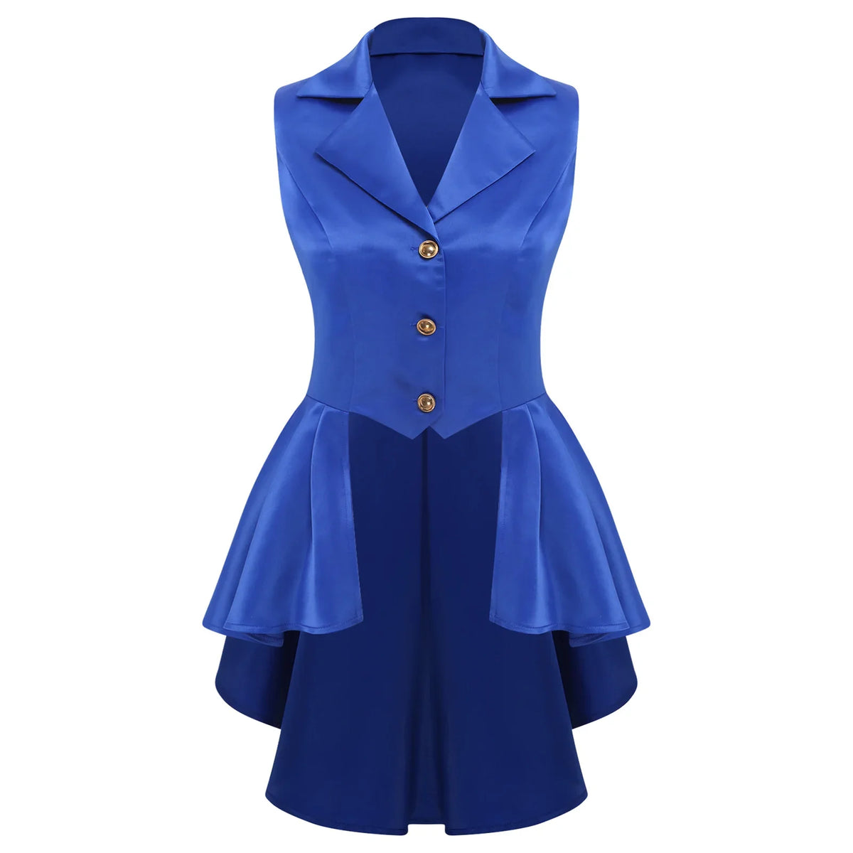 Women Sleeveless Vests Steampunk Victorian Costumes Waistcoat Jacket Top Turn-Down Collar Tuxedo Tank Top Cosplay Gothic Outfit