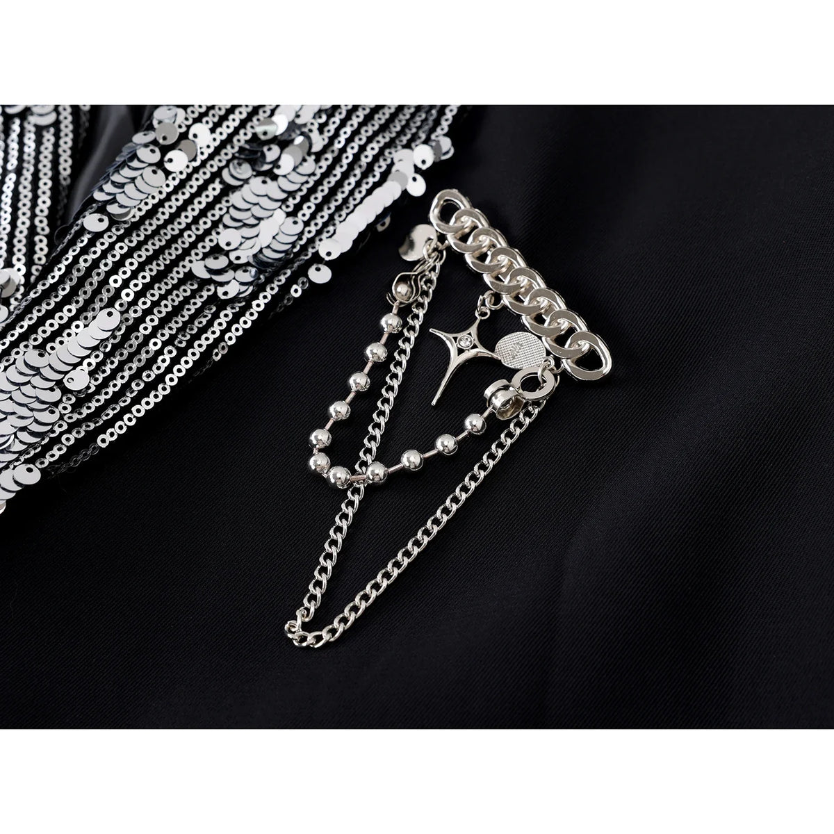 Women's Black Gothic Emo Blazer Jacket Harajuku 2000s Vestes Femme Outerwear Vintage Long Sleeve Sequins Suit Coat Clothing 2025