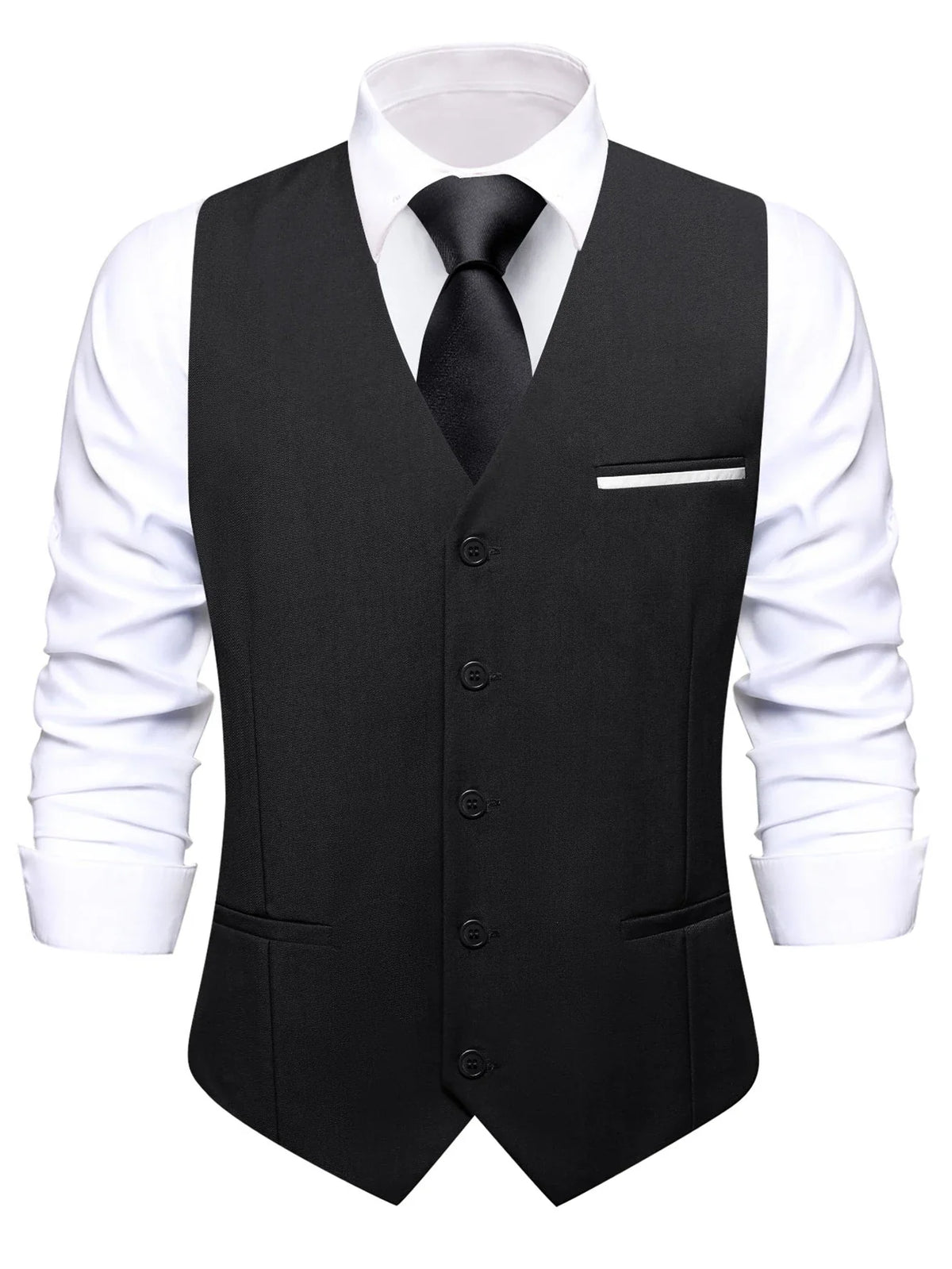 Men's Formal Vest Single Breasted Satin Waistcoat for Weddings & Special Occasions