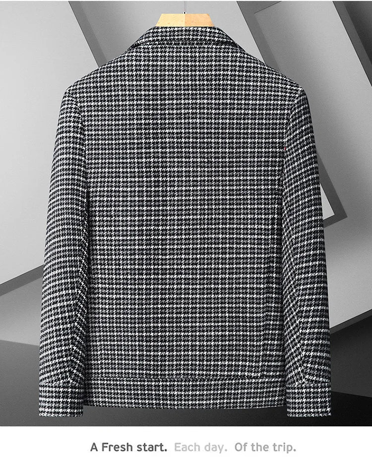 Large Size Men's Casual Jacket Lapel Shirt Handsome Spring Autumn Plus Fat Trendy Brand Loose Top for Youth