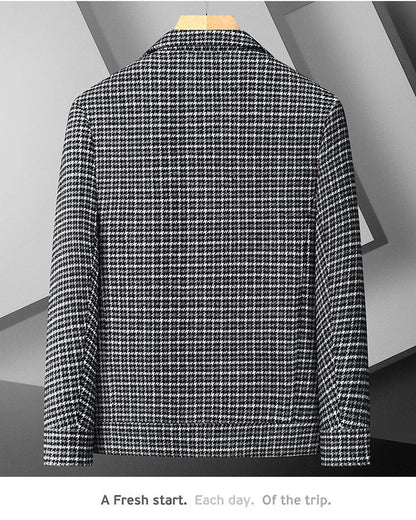 Large Size Men's Casual Jacket Lapel Shirt Handsome Spring Autumn Plus Fat Trendy Brand Loose Top for Youth
