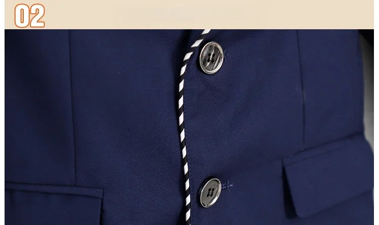 Boys Girls Formal Ceremony Costume Children's Brithish Style School Uniform Kids blue Jacket Pant/Skirt Photography Suit