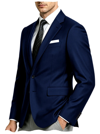 Men's Suit Jacket Single Button Slim Fit Notch Lapel for Wedding, Prom and Business