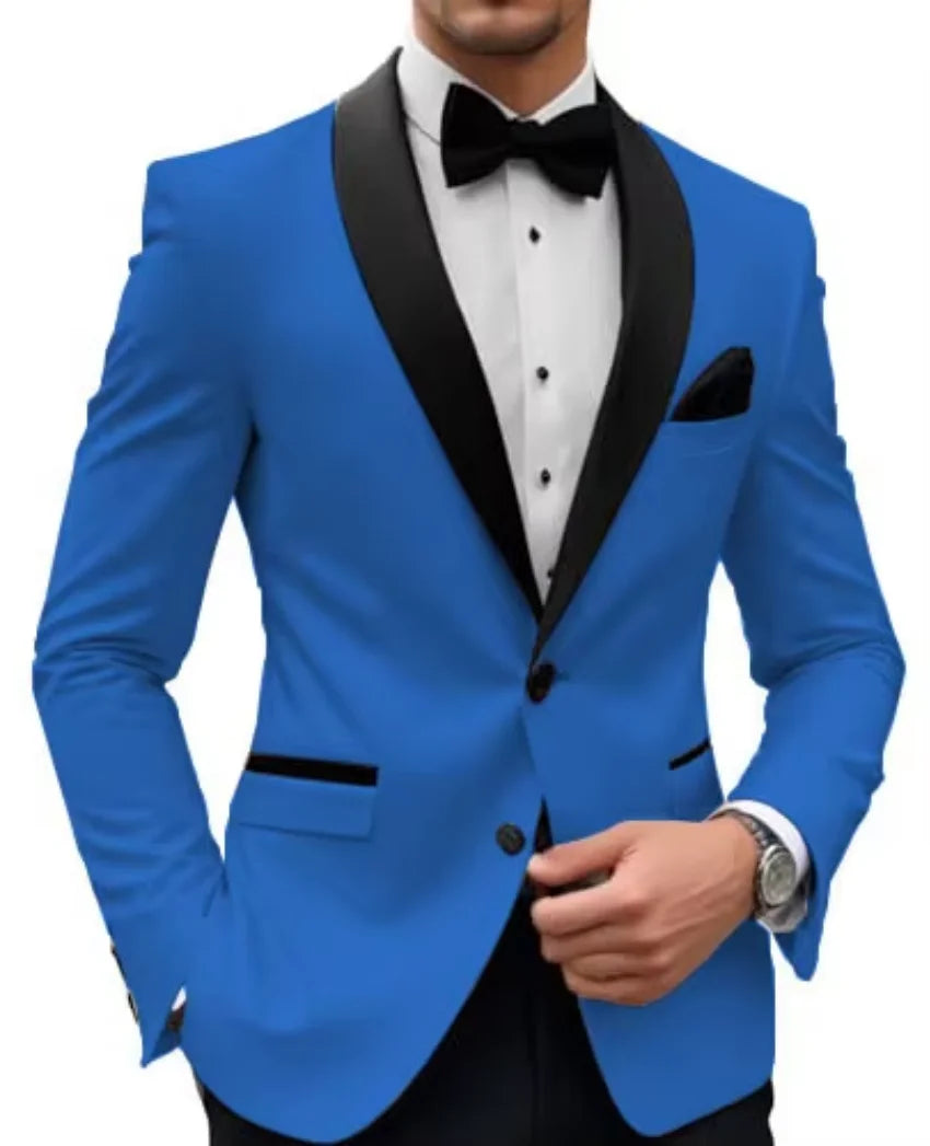 Formal |Wedding Men Suit Jacket Slim Fit Long Sleeve Shawl Lapel Single Breasted Blazer Business Coat Work Office Jacket Outwear