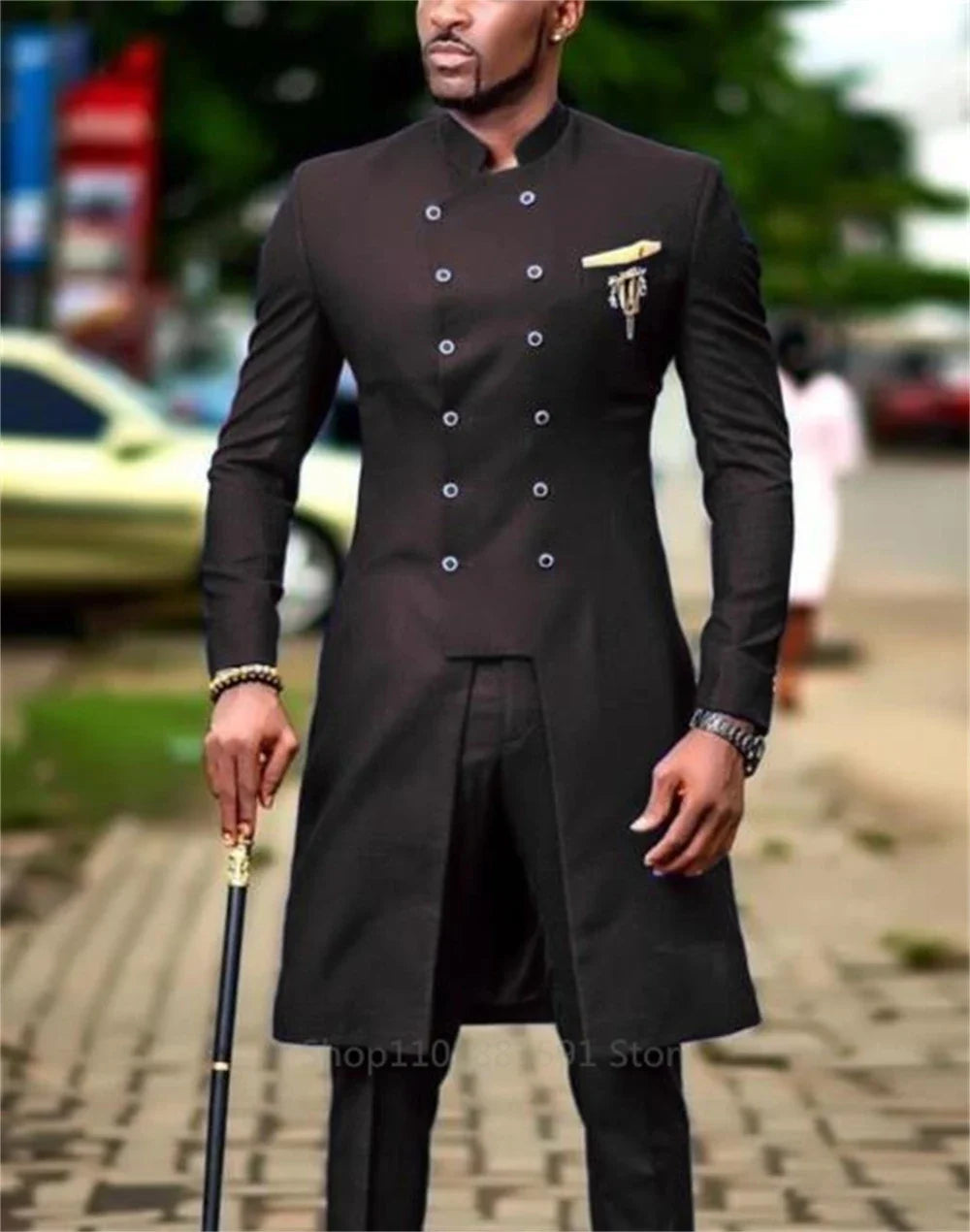 Classic 2024 Men's Suit Slim Fit Wedding Suits For Men Groom Tuxedo African Wedding Double Breasted Best Man Blazer