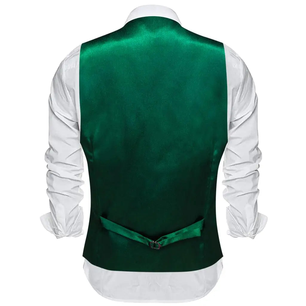 Men's Satin Vest Slim Fit Single-Breasted Waistcoat for Weddings and Formal Occasions