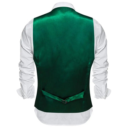 Men's Satin Vest Slim Fit Single-Breasted Waistcoat for Weddings and Formal Occasions