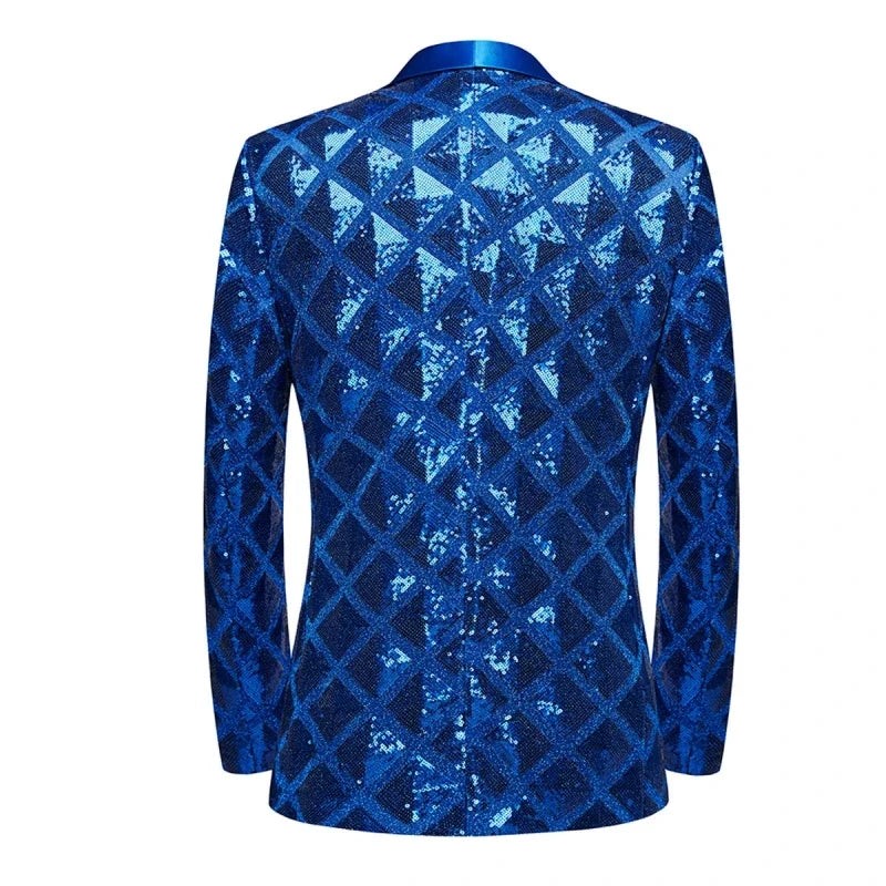 2023 New High Quality Handsome Fashion Boutique Men's Stereo Square Sequin Casual Dance Suit Jacket Boutique Fashion Suit Jacket