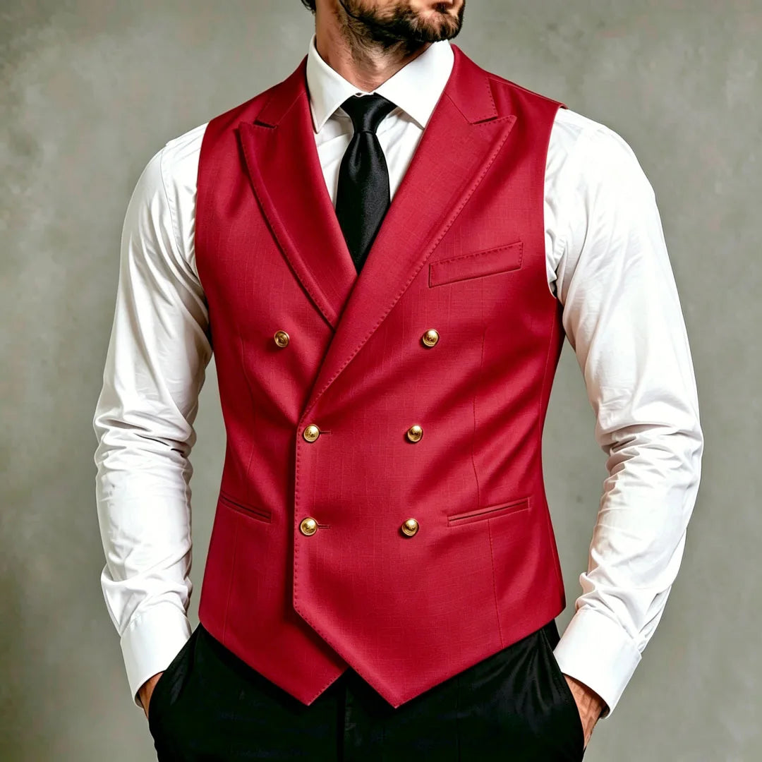 Men's Double Breasted Vest for Wedding & Formal Occasions