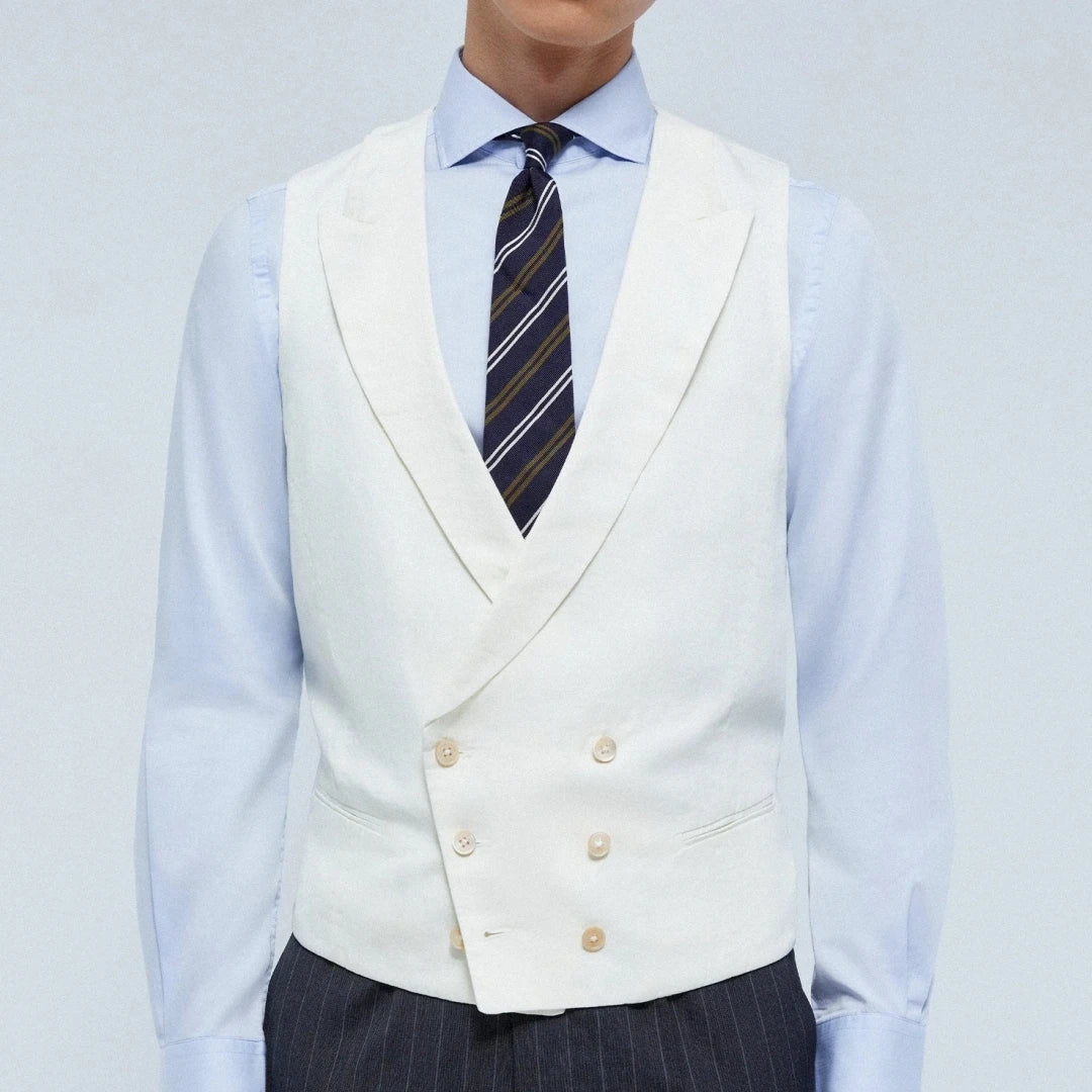 Men Vest Double Breasted Lapel Waistcoat for Wedding & Formal Occasions – Multi-Color