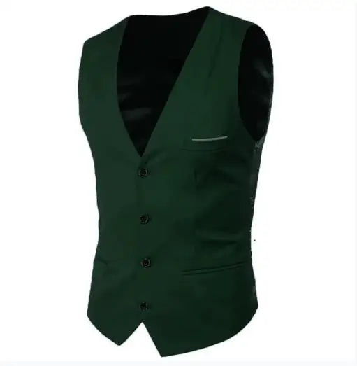 Men's Suit Vest Single Breasted Sleeveless Waistcoat for Weddings and Formal Events