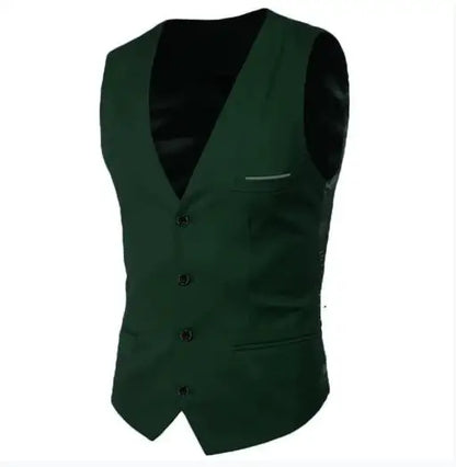 Men's Suit Vest Single Breasted Sleeveless Waistcoat for Weddings and Formal Events