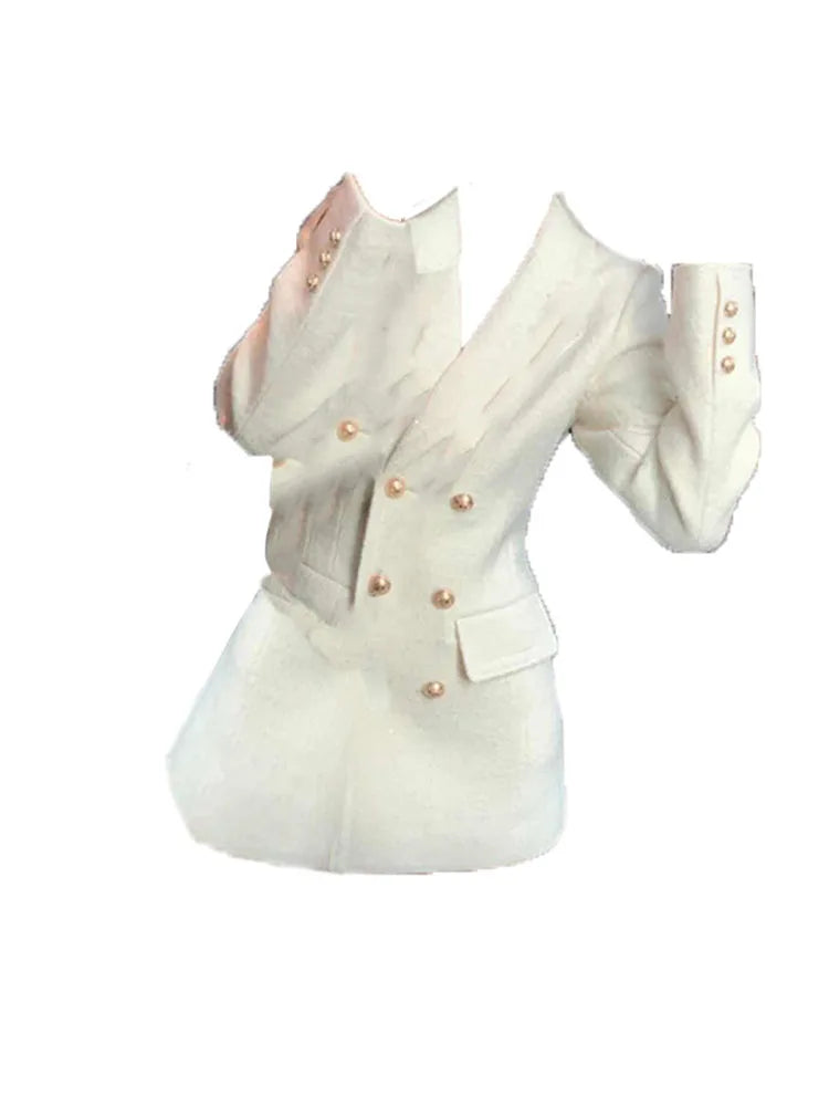 Plus Size Woolen Suit Jacket Korean Style Waist-Cinching Rich Girl Little Fragrance Style Spring 2025 Women's Fashion Coat