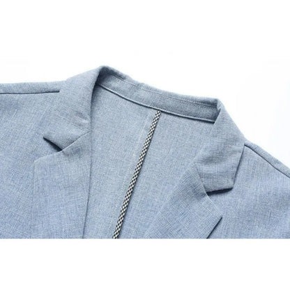 KIDWHXR Coat Man Thin Single-breasted Pocket Business Casual Men Blazer Sun Protection Breathable Versatile Male Suit Outerwear
