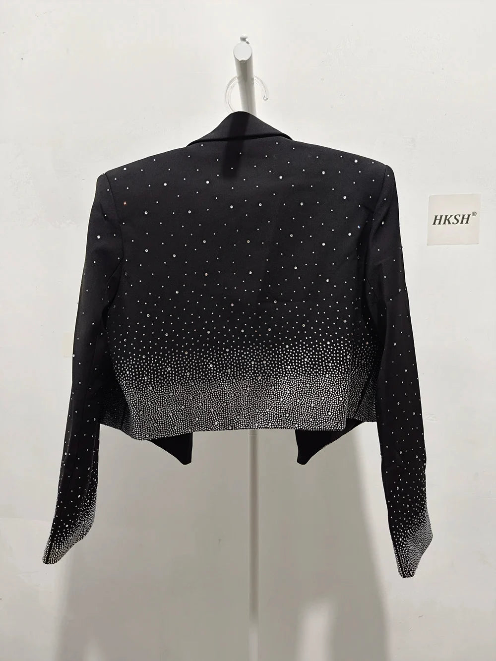 Spring Autumn New Women Niche Design Streetwear Stylish Blazer Fashion Decorated Diamonds Versatile Slimming Jackets HK9494