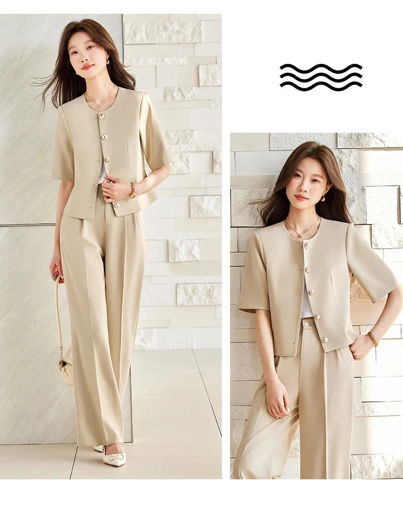Fashionable Professional Women's Clothing, Two-Piece Blazer+Pants, Exquisite Elegant, 2026 Spring/Summer New Collection