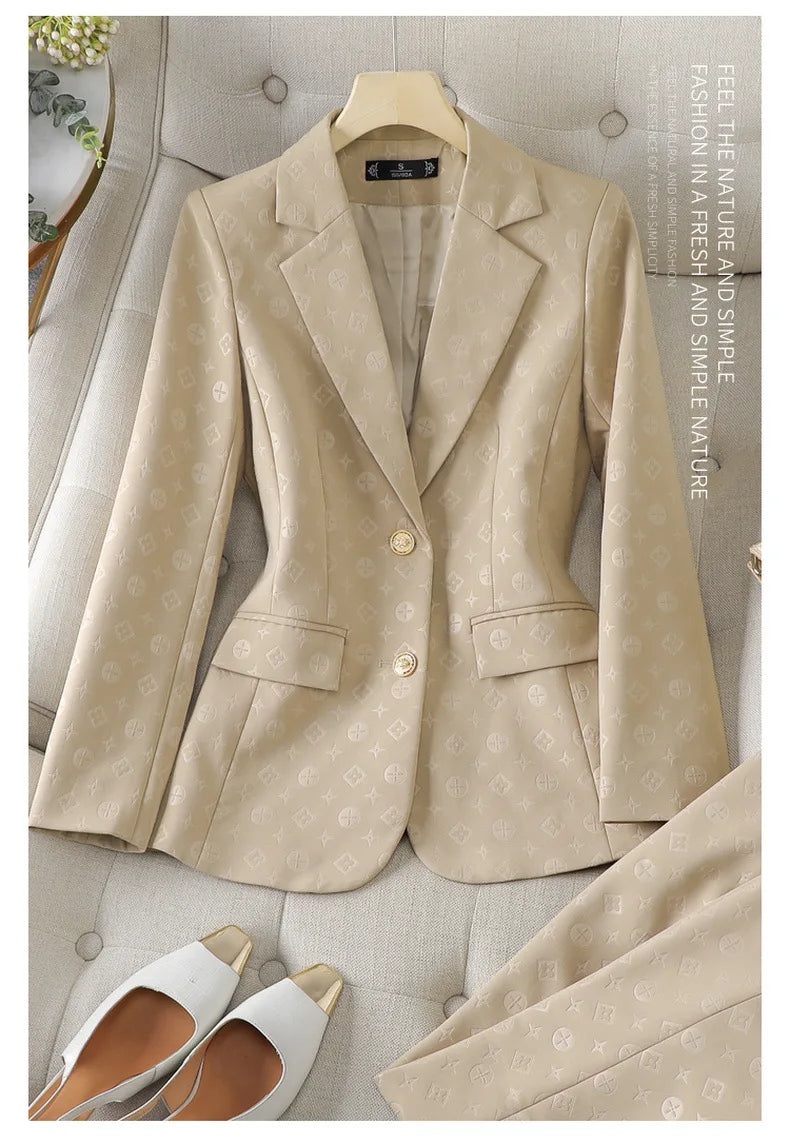 Fashion Temperament Professional Suits Women 2024 Spring Summer New Formal Long Sleeve Blazer And Pants&Shorts Sets Work Wear