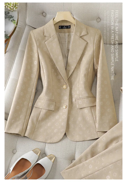 Fashion Temperament Professional Suits Women 2024 Spring Summer New Formal Long Sleeve Blazer And Pants&Shorts Sets Work Wear