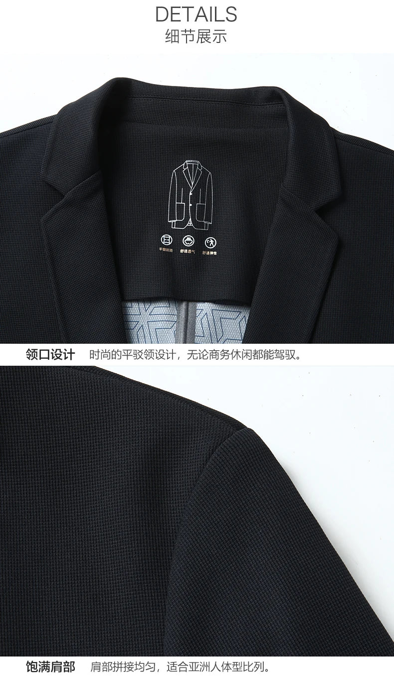 2026 High Quality Fashion Handsome Autumn New Business Fashion Business Suit Solid Color Single West Coat M-4XL