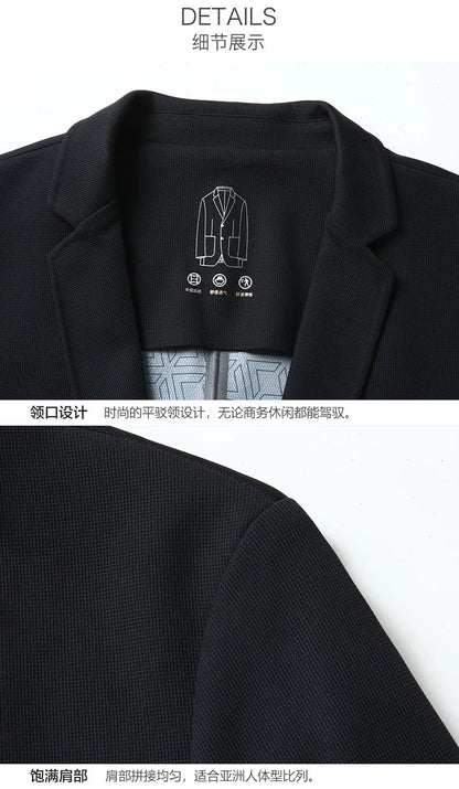 2026 High Quality Fashion Handsome Autumn New Business Fashion Business Suit Solid Color Single West Coat M-4XL