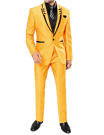 Men's 3 Pieces Suits Wedding Suits One Button Groom Tuxedos Men Leisure Boutique Business Wedding Suit Jacket Pants Vest