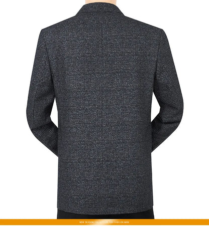 Blazer Men's Fashionable High-end Business-oriented Outdoor Gentleman's Trendy Checked Casual Wear for Hosting Weddings Blazer