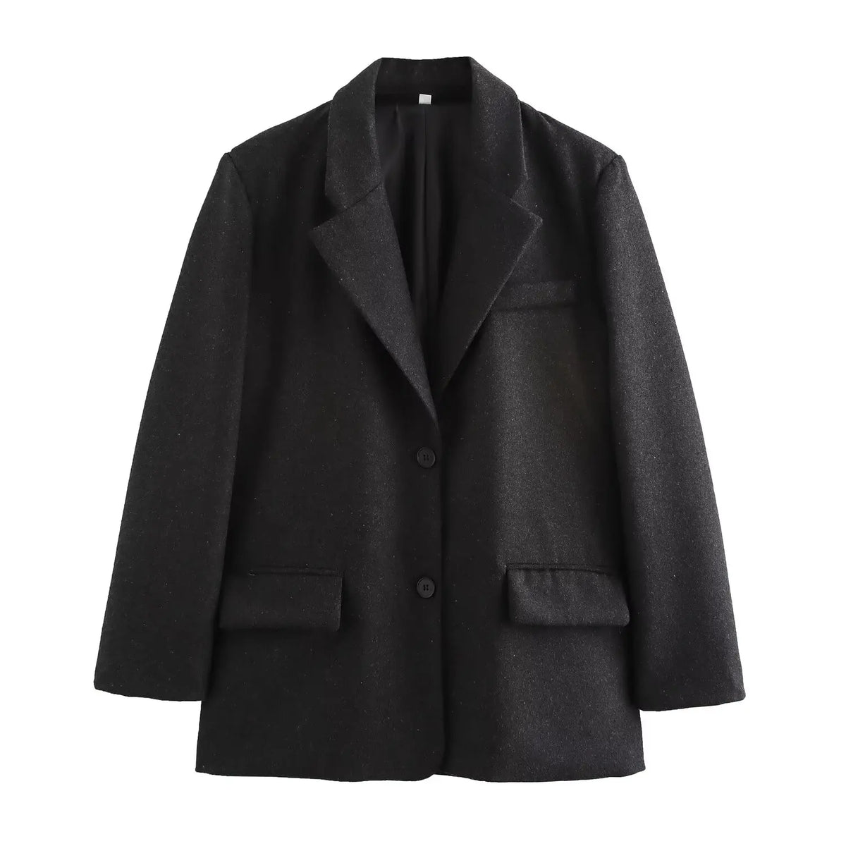 Women's Fashion Versatile Lapel Single Breasted Blazer With Shoulder Pads Female High Street Casual Long Sleeve Jacket Mujer