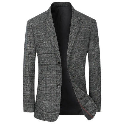 Blazer Men's Fashionable High-end Business-oriented Outdoor Gentleman's Trendy Checked Casual Wear for Hosting Weddings Blazer