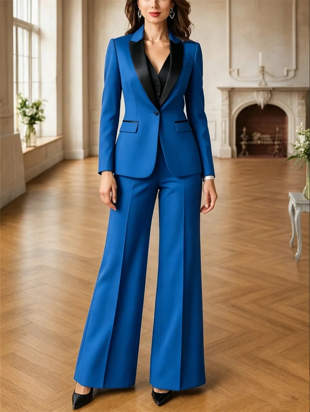 Charming Burgundy Women's Suits 3 Piece Suit Official Outfits Formal Event Wear Women's Business Set (Jacket+Vest+Pants)