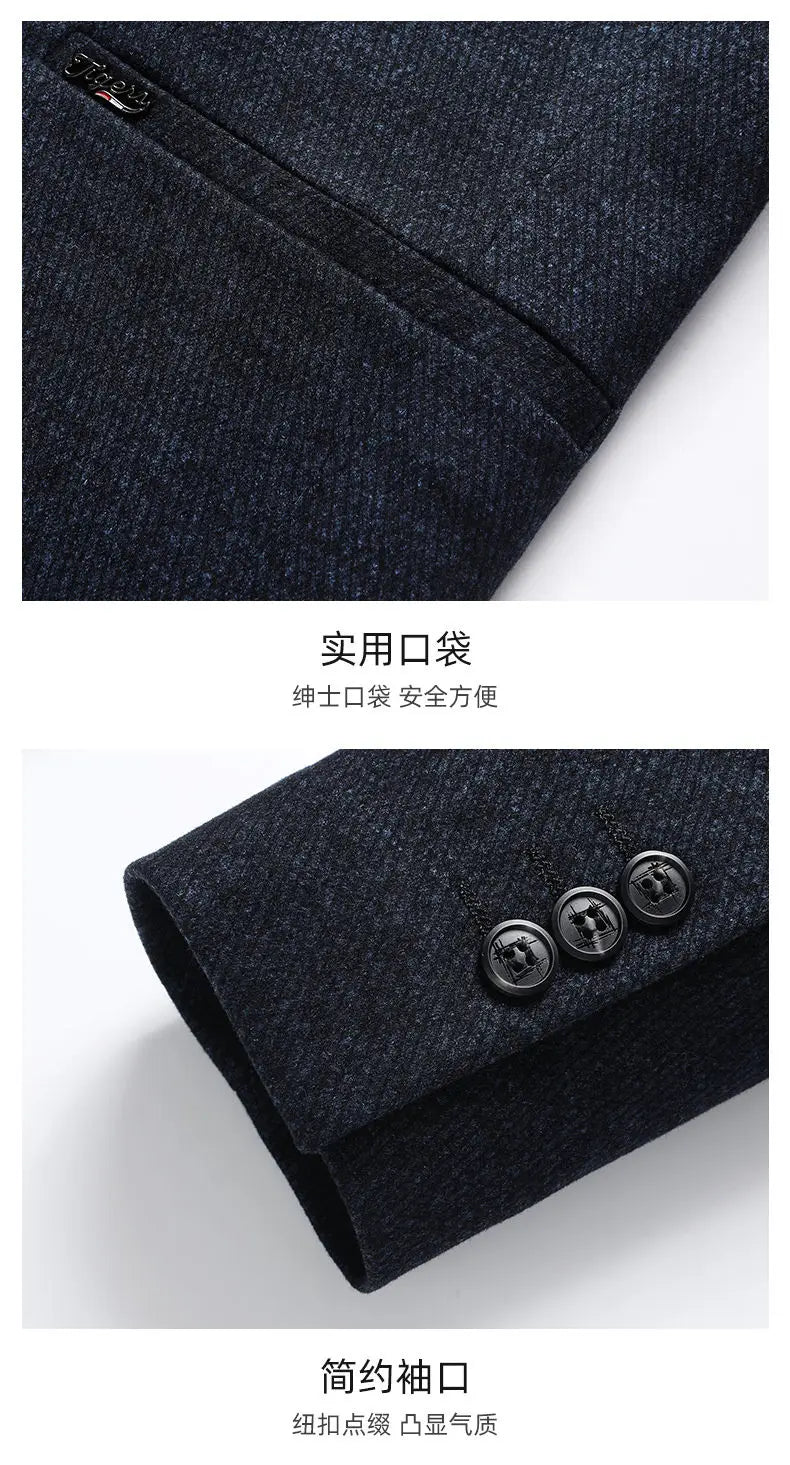 Men's Business Casual Blazer men Fabric Single-Breasted Suit Jacket for Office Daily Wear man Sport Coat  for Work Meetings