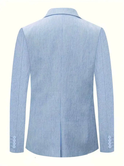 Mens Clothing 2026 Blazers Para Hombres Vintage Cotton Linen Single Button Designer Business Social Jaqueta Masculina Man Suits