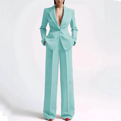 Women's Suit Party Wedding Fashion Style 2pcs Slim Fit Prom Blazer Pants Outfit Dress Evening Dresses for Prom Lady Clothes