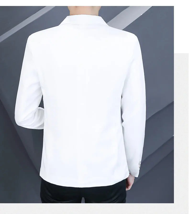 Blazer Men's Fashion Outdoor Travel Gentleman Wedding Slimming Business Versatile Trendy Casual Korean-style Formal Wear Blazer